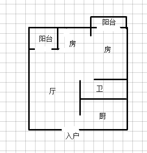 荣怀三开间朝南毛坯两房采光小高层即装看房快来