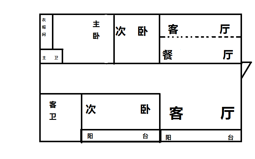 世北春三房两厅两卫150平装修时尚采光通风效果好