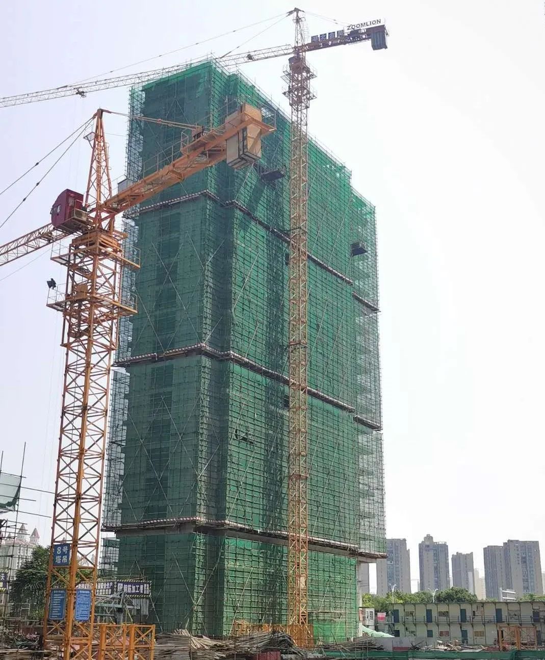 佳磐瑞府9月工程进度：8#楼主体结构完成至3层