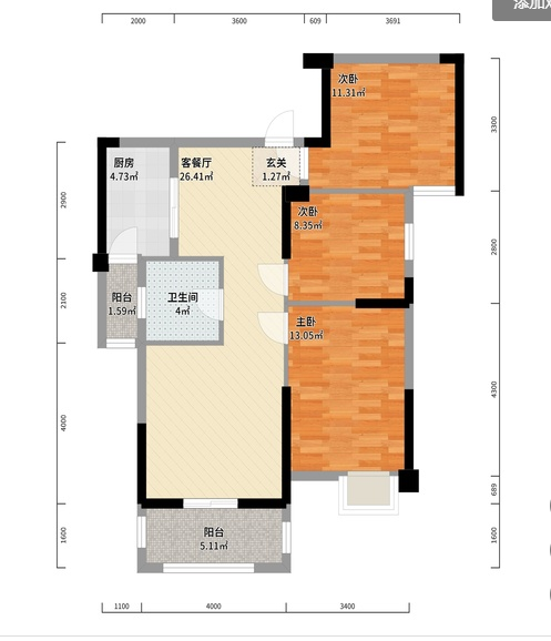 新城一号三房带装修毛坯价家电齐全出行方便小区管理好