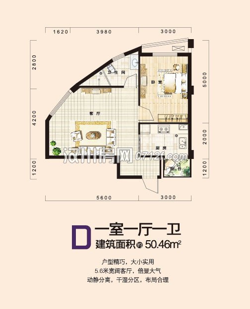 汉正古镇D 户型图