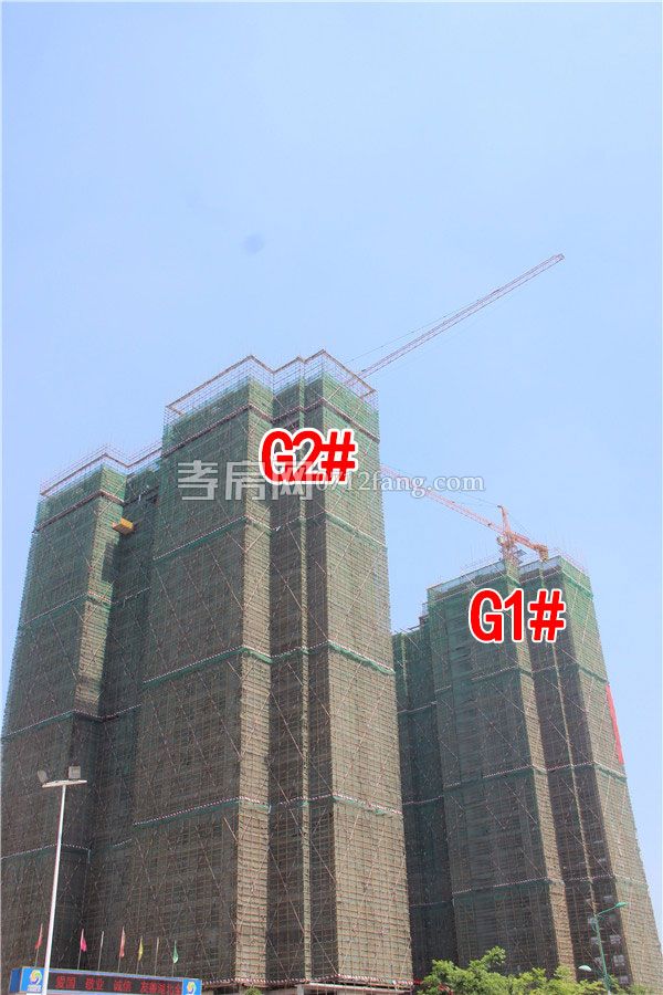 全洲·天悦5月进度：G1#楼已建至26层左右