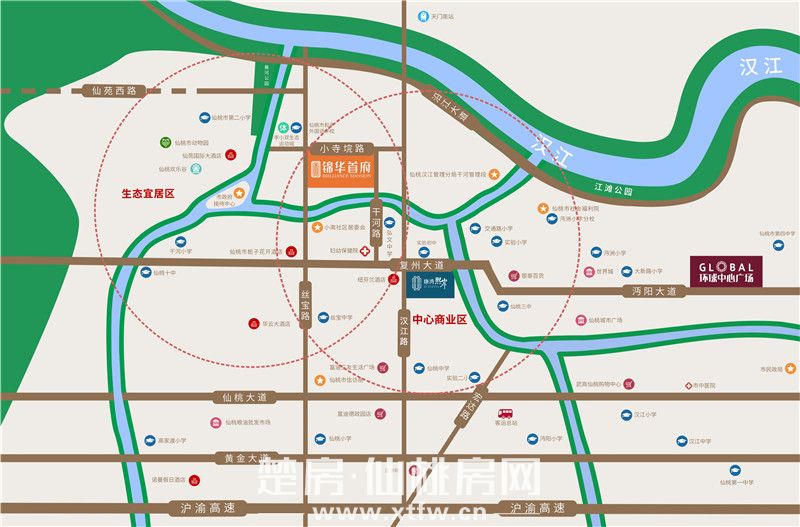 锦华首府区位图