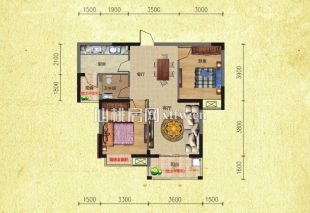 准现房出售紫菘·紫润尚城均价4800建面85m²-101m² 付12万起 即交房 仙桃 4