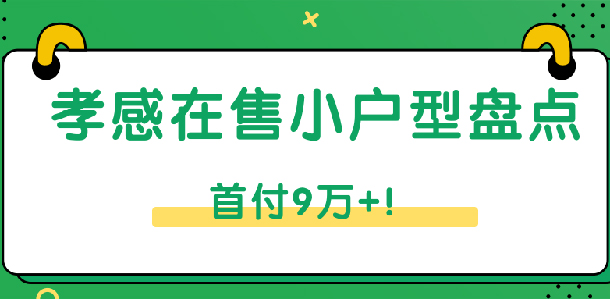 孝感還有這些稀缺小戶型 首付9萬(wàn)+！