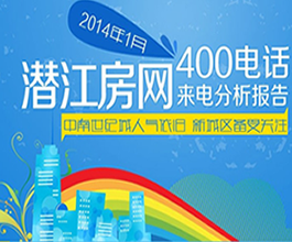 2014年1月潜江房网400电话来电分析报告