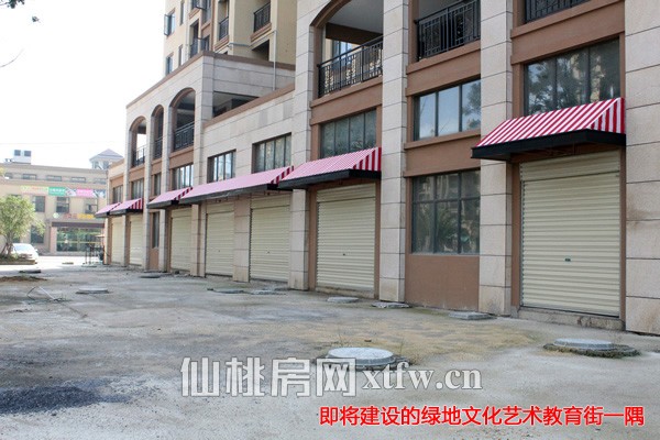 即将建设的绿地文化艺术教育街一隅