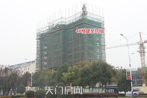 鑫龙中央公园11月工程进度 4#楼建至10层