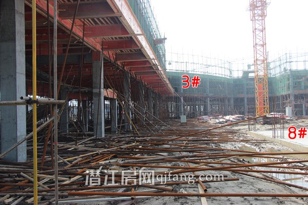 中国潜江生态龙虾城3月进度：3#已建至三层