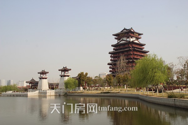 西湖御苑3月工程進(jìn)度 與西湖御苑隔湖而望的陸羽公園