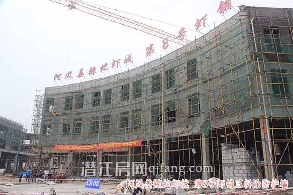 中国潜江生态龙虾城5月进度 商铺接近完工