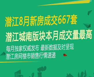 潛江8月新房成交667套 城南版塊領(lǐng)先