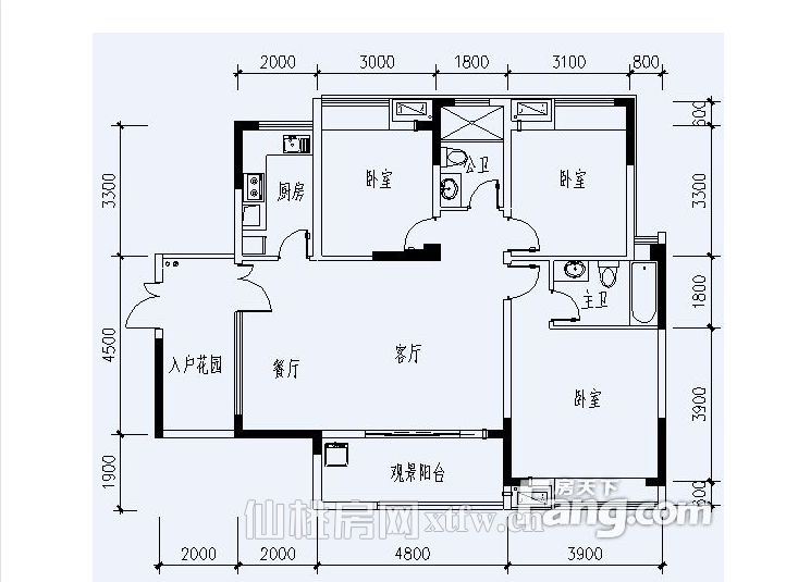 福星城28楼毛坯房出售