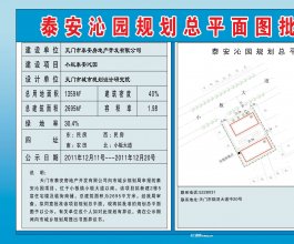 泰安沁園規(guī)劃總平面圖批前公示