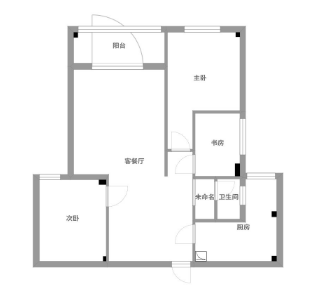 新城华府毛坯小三房电梯好楼层户型可调整大两房通透性强价格不高证件满两年