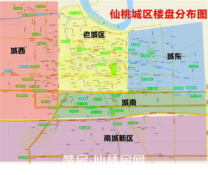 仙桃城西新区规划图图片